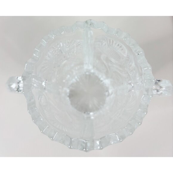 VTG Higbee 6" Paneled Glass "Thistle" Celery Vase w/ Double Handles Clear EUC - Picture 4 of 9